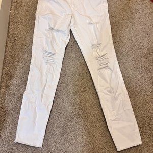 aeropostale white ripped jeans